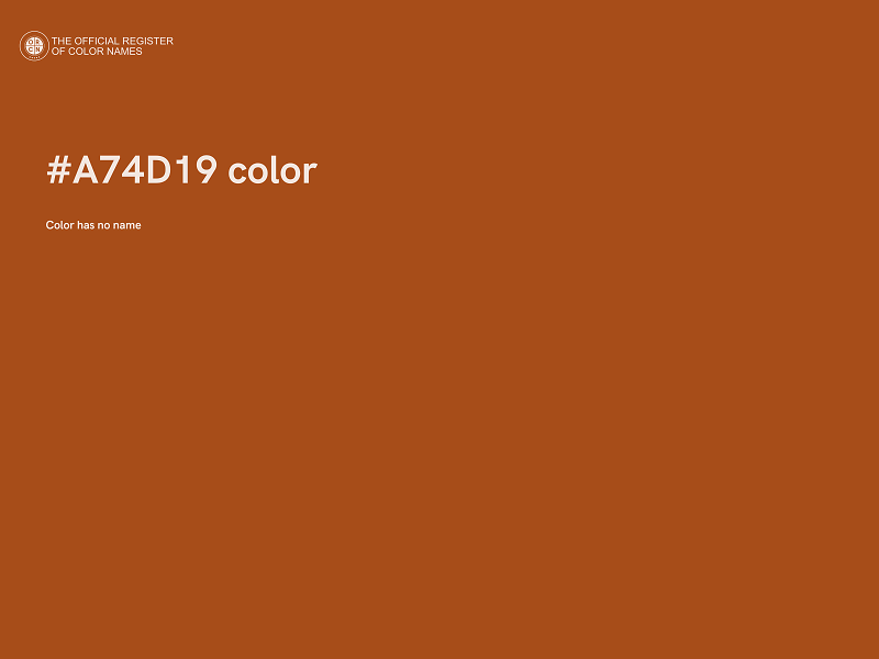 #A74D19 color image