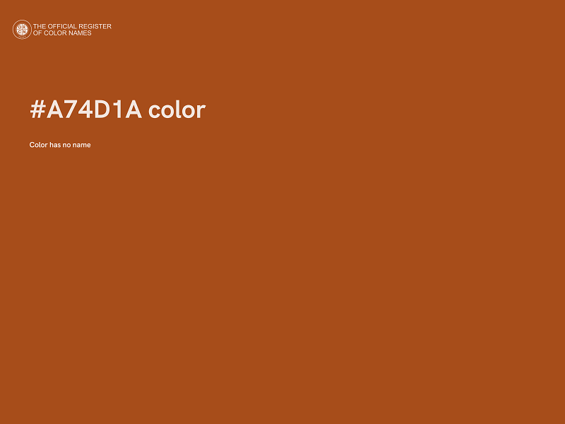 #A74D1A color image