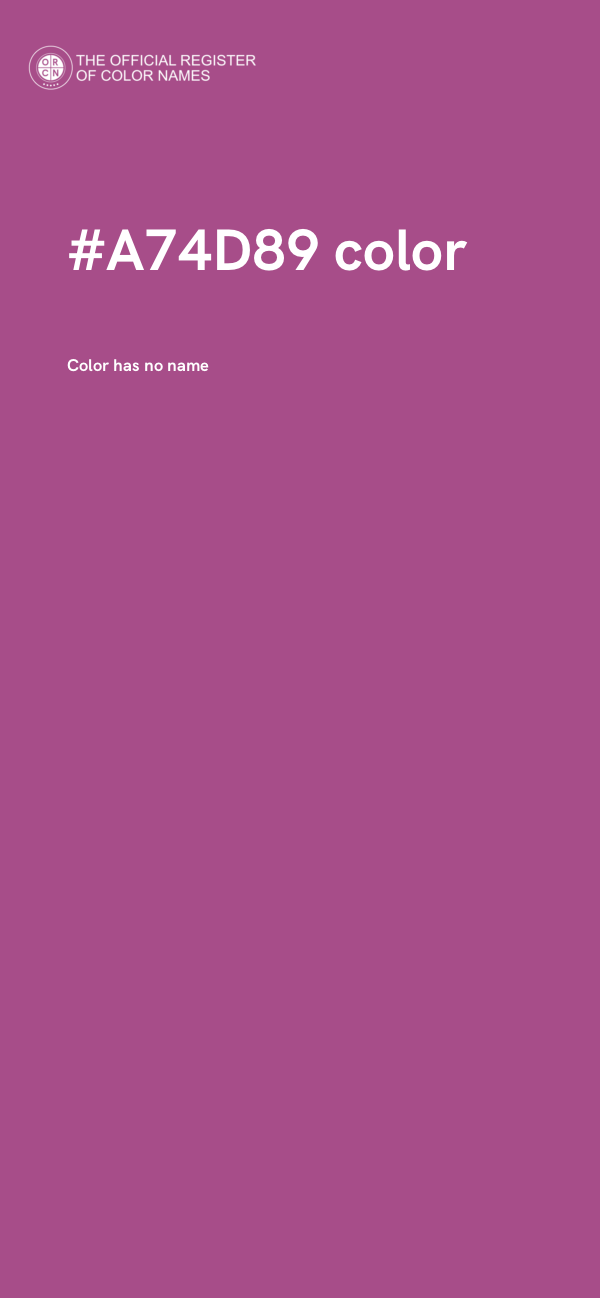 #A74D89 color image