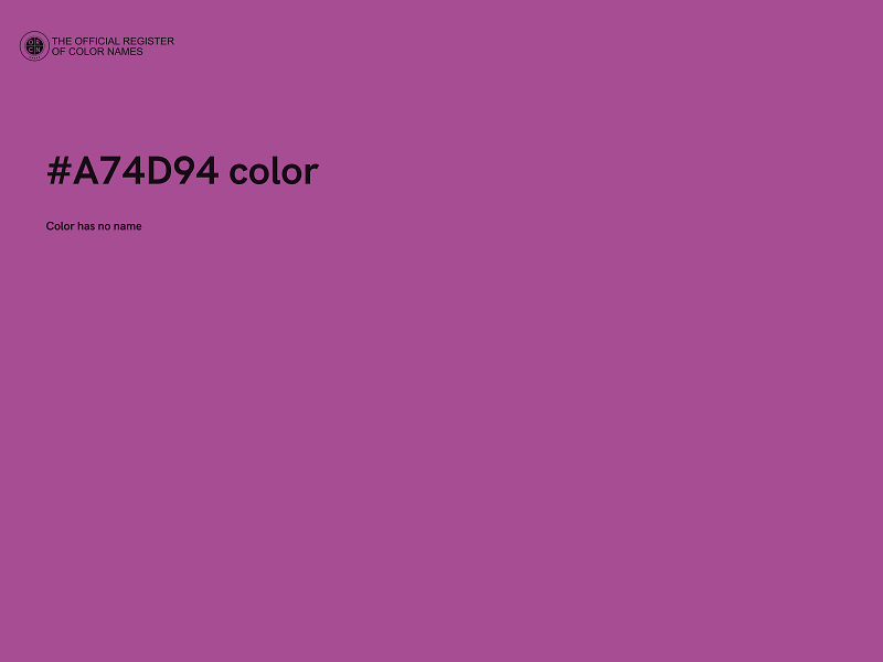 #A74D94 color image