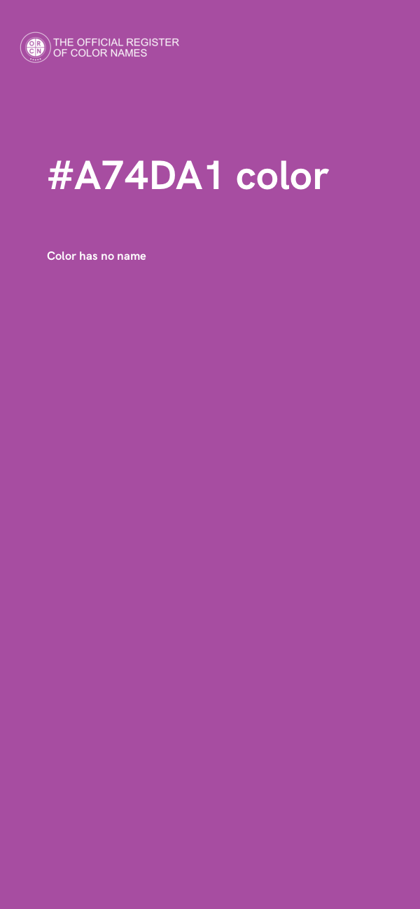 #A74DA1 color image