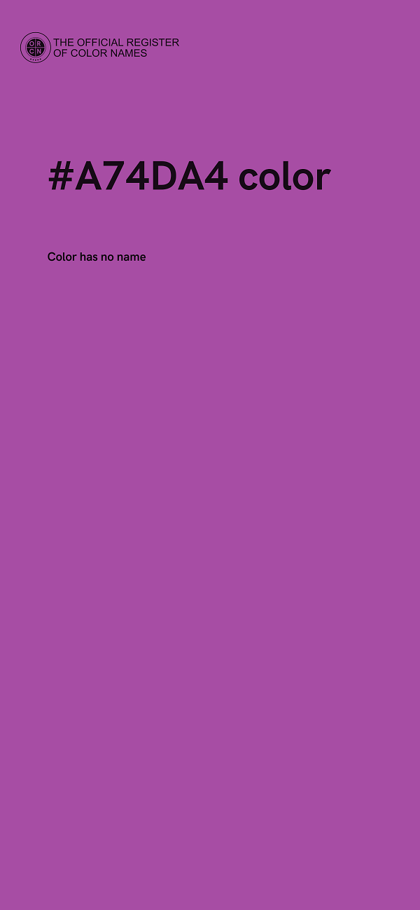 #A74DA4 color image
