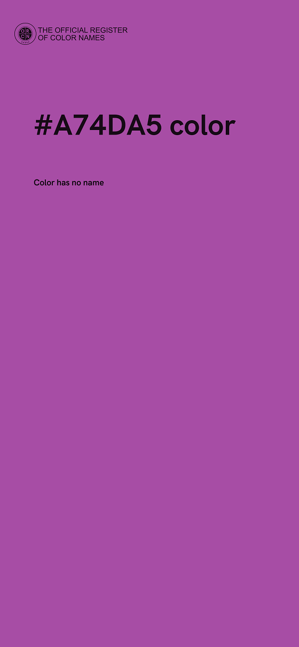 #A74DA5 color image