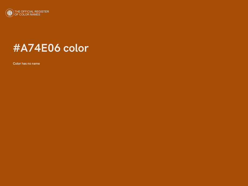 #A74E06 color image