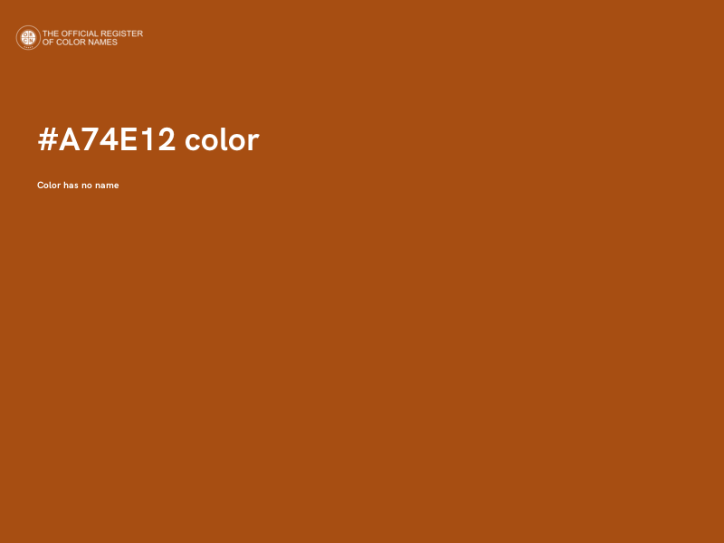 #A74E12 color image