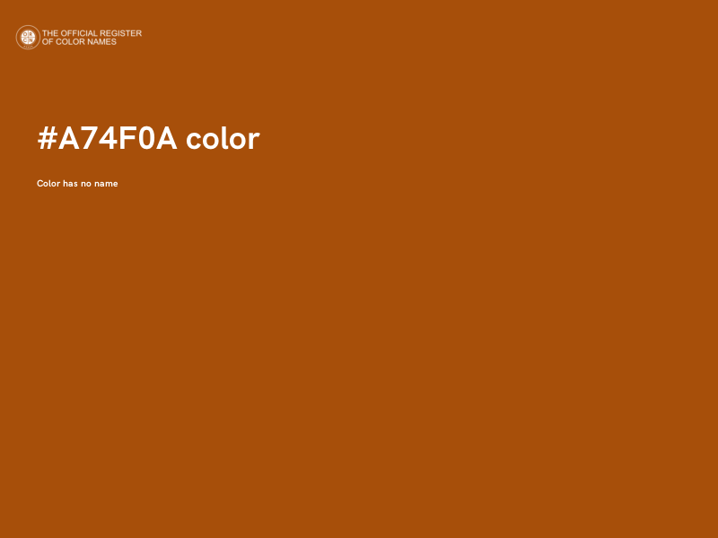 #A74F0A color image