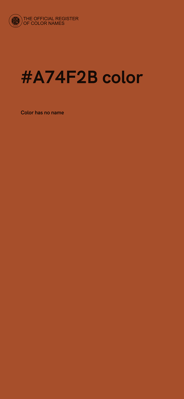 #A74F2B color image