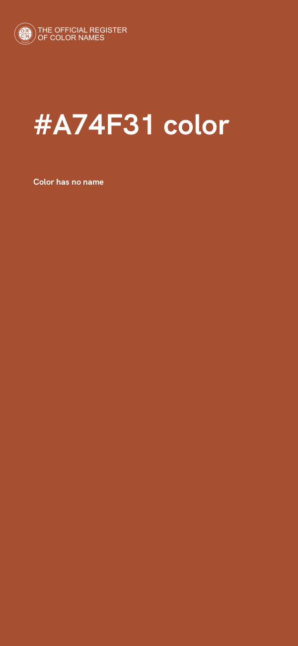 #A74F31 color image