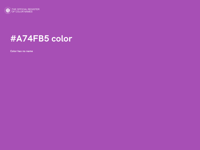 #A74FB5 color image
