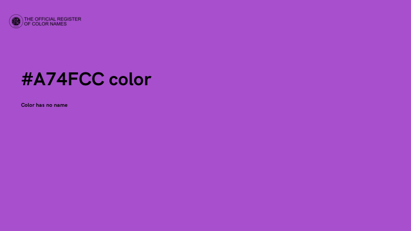 #A74FCC color image