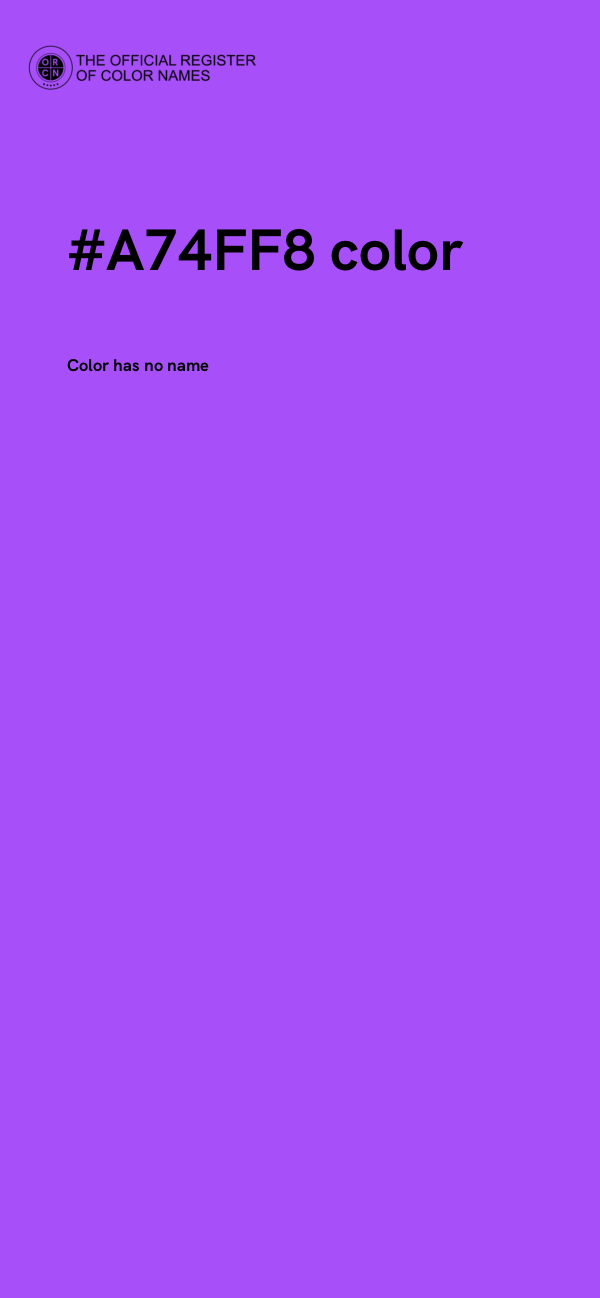 #A74FF8 color image