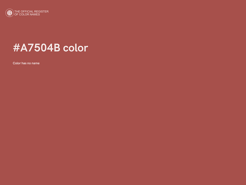 #A7504B color image