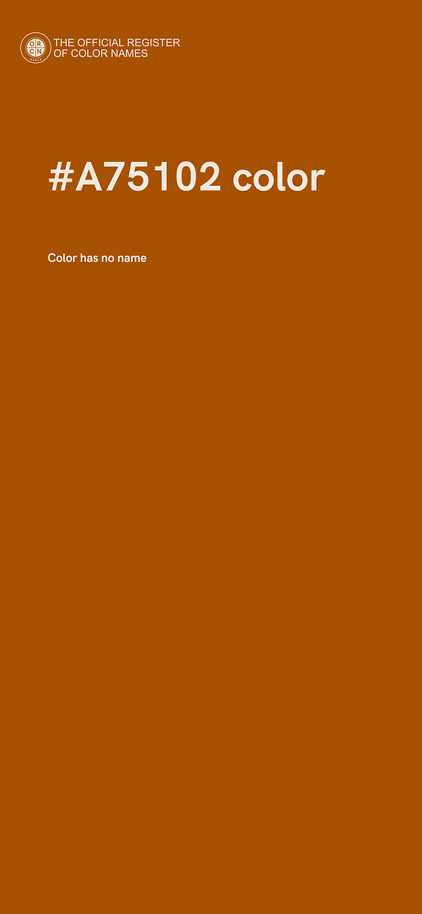 #A75102 color image