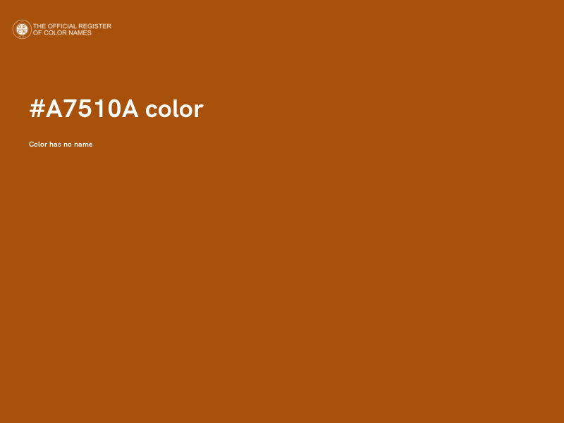 #A7510A color image