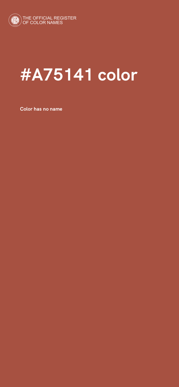 #A75141 color image