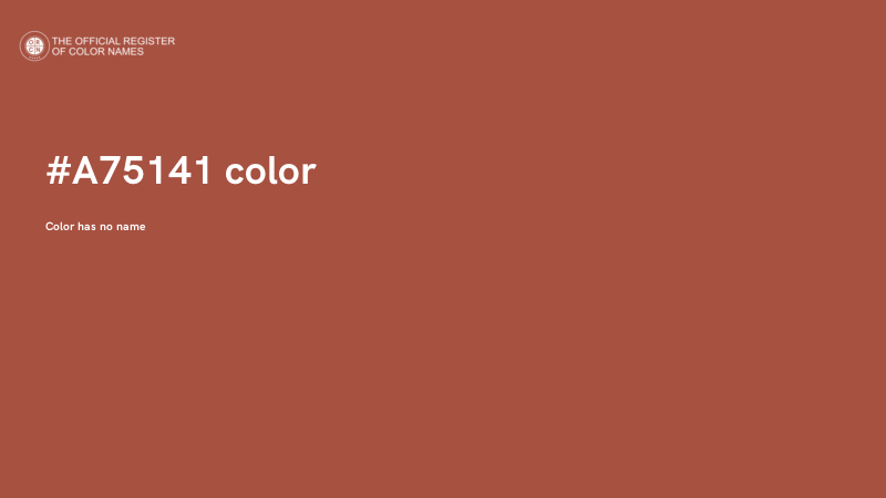 #A75141 color image