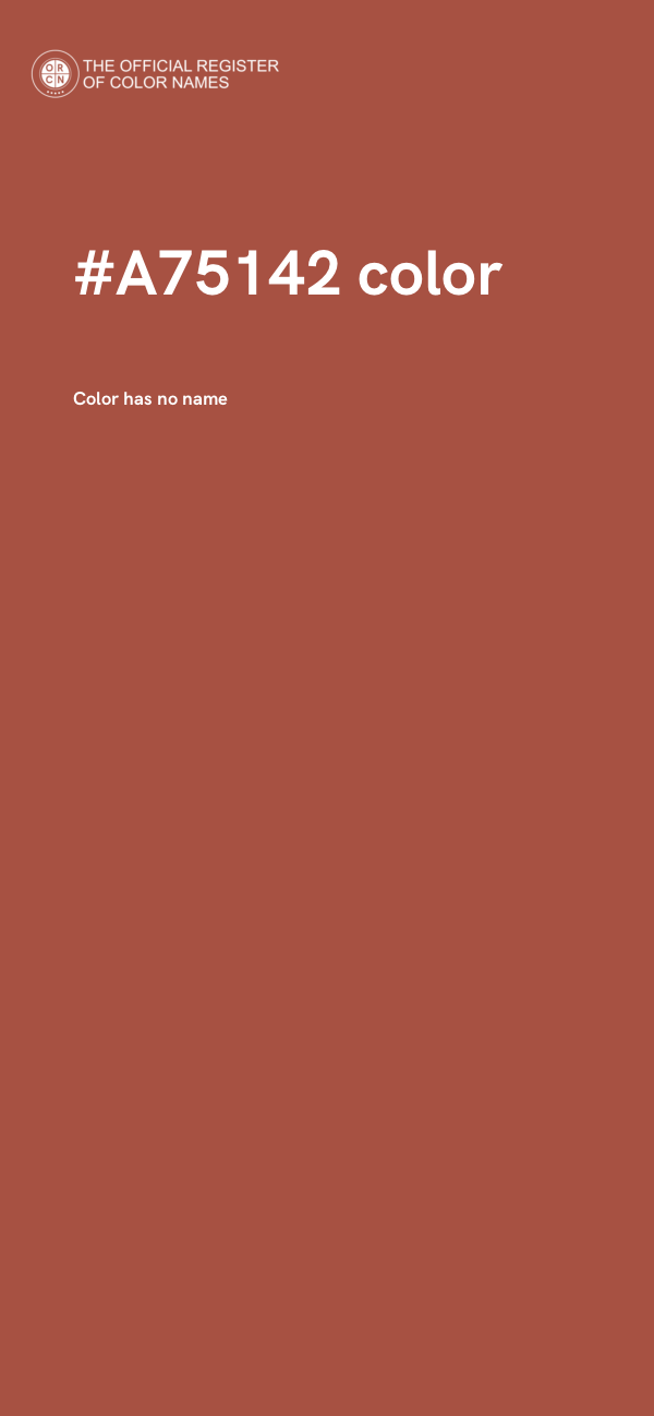 #A75142 color image