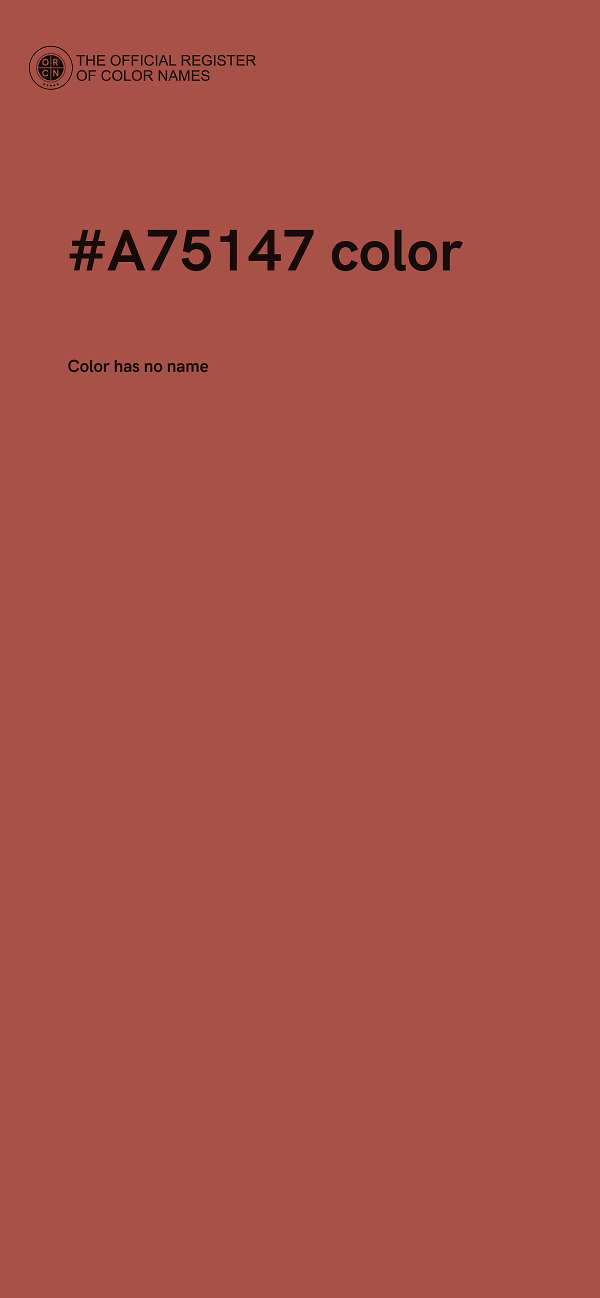 #A75147 color image