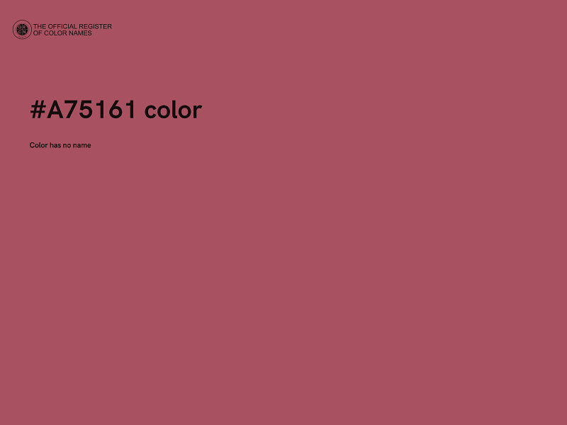 #A75161 color image