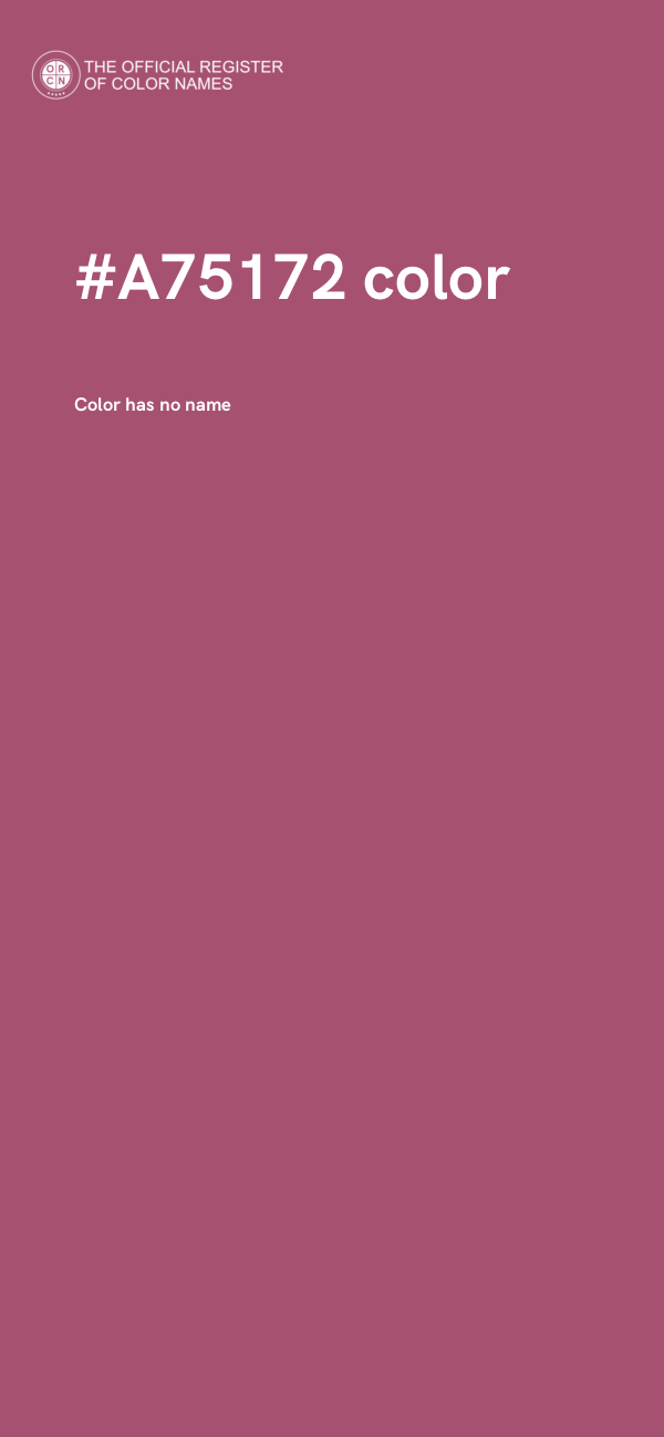 #A75172 color image
