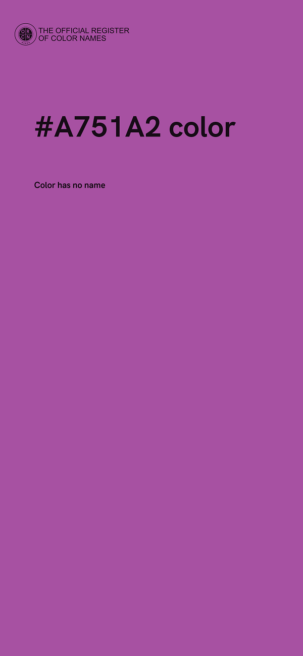 #A751A2 color image