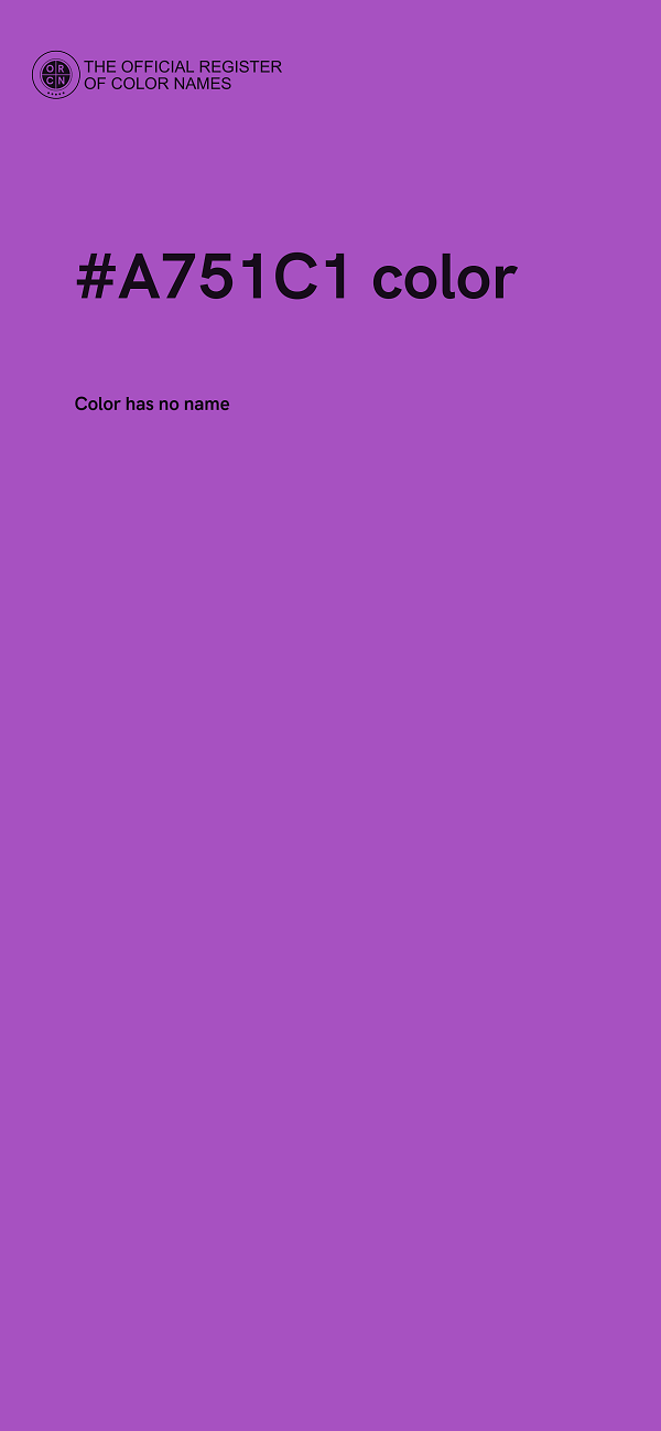 #A751C1 color image