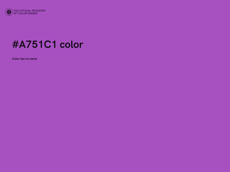 #A751C1 color image