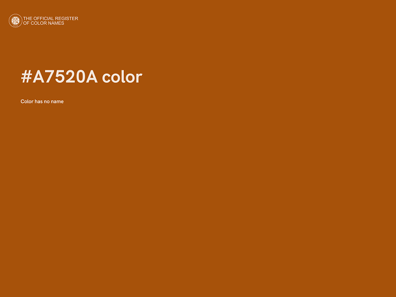 #A7520A color image