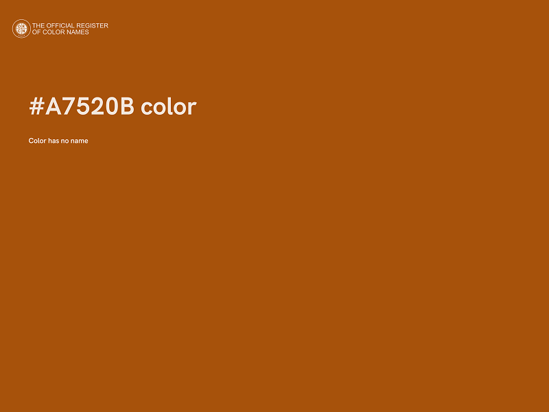 #A7520B color image