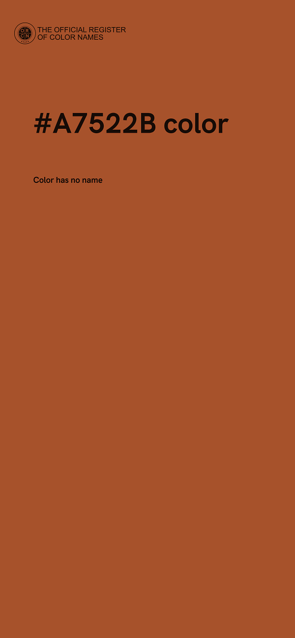 #A7522B color image