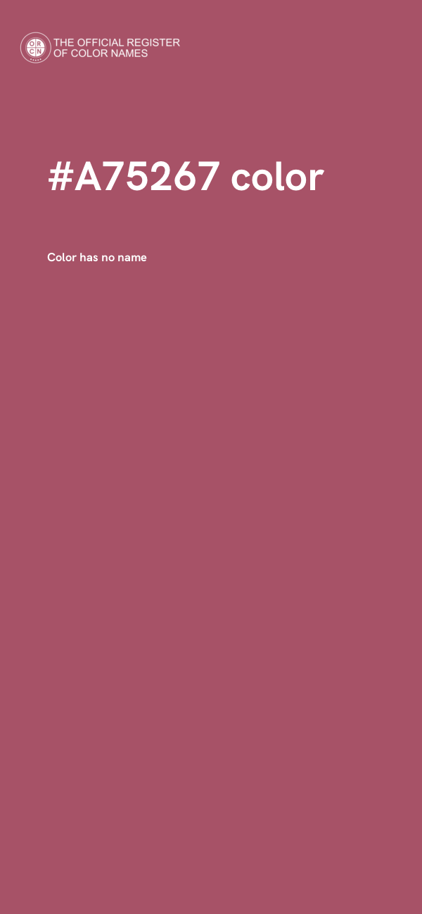 #A75267 color image