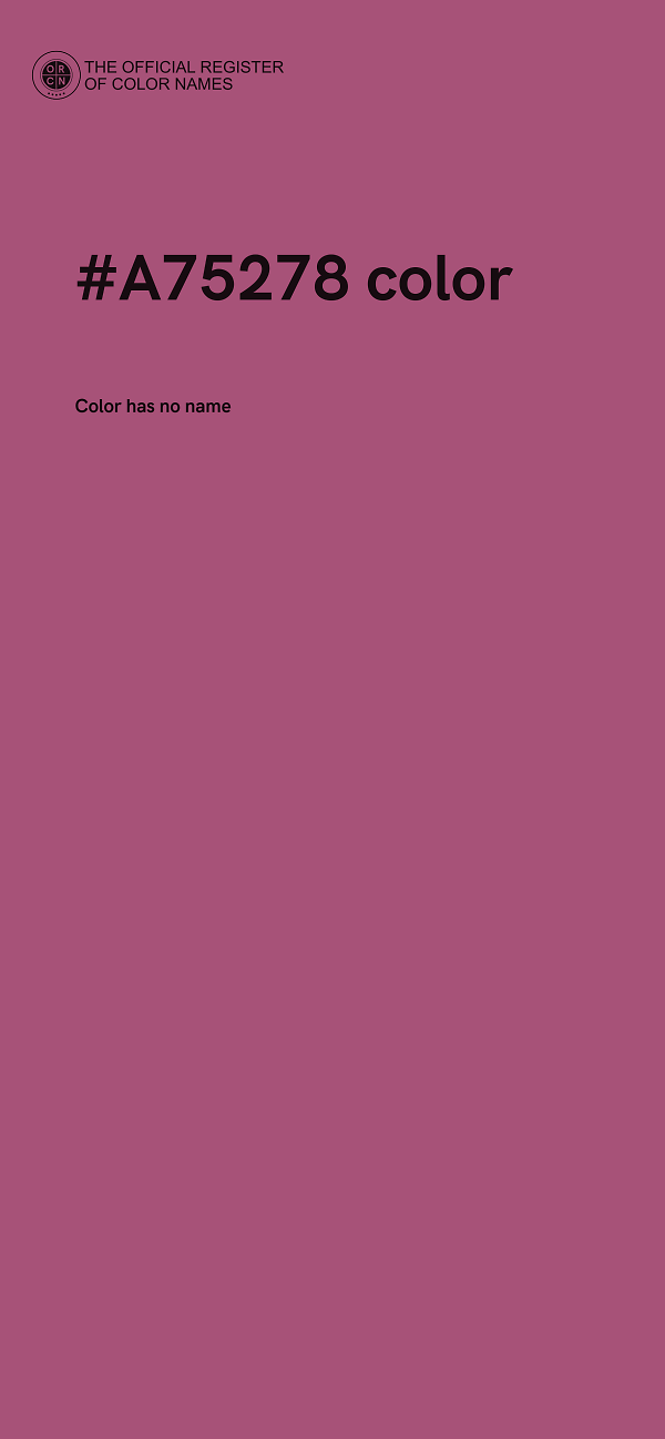 #A75278 color image