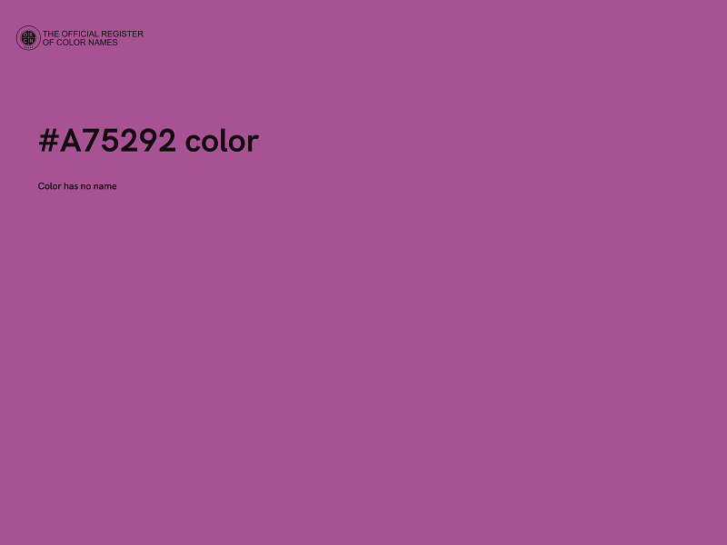 #A75292 color image