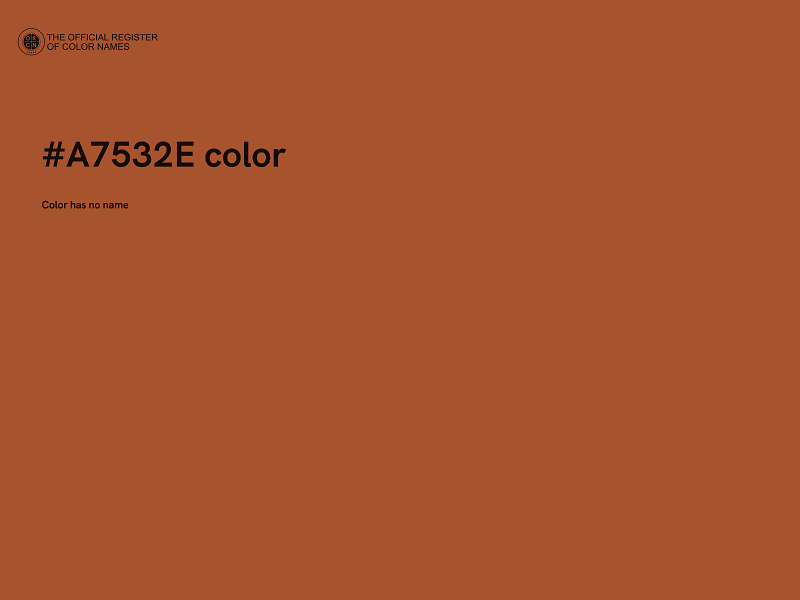 #A7532E color image