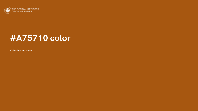 #A75710 color image