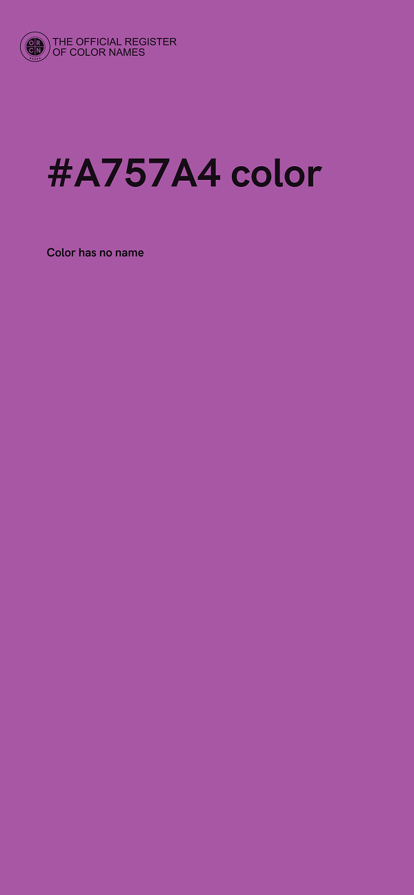 #A757A4 color image
