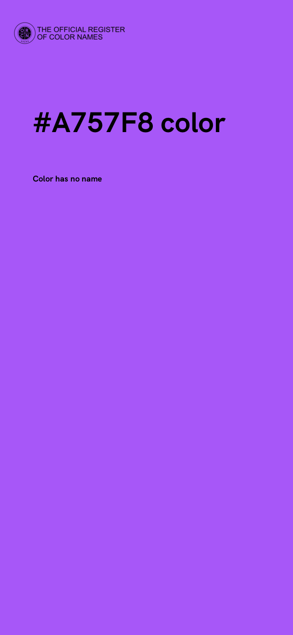 #A757F8 color image