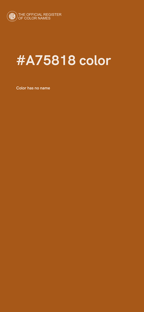 #A75818 color image