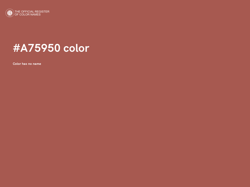 #A75950 color image