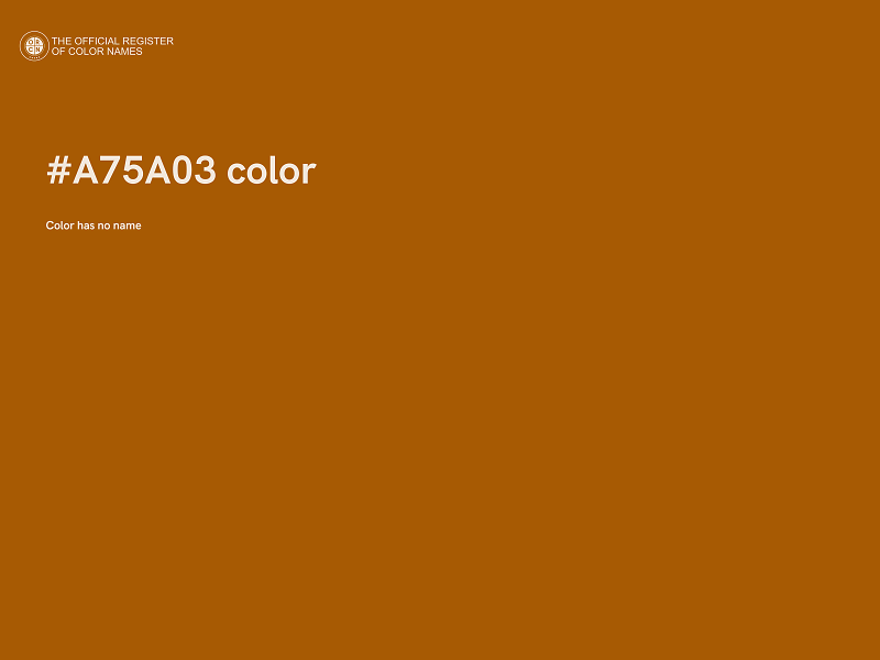 #A75A03 color image