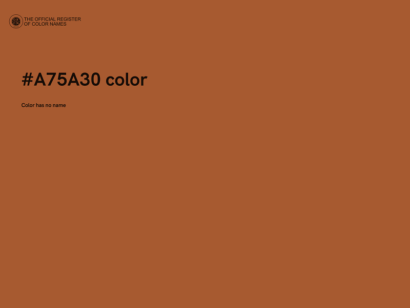 #A75A30 color image