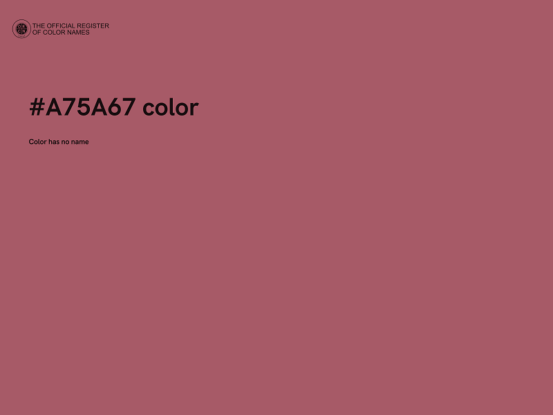 #A75A67 color image