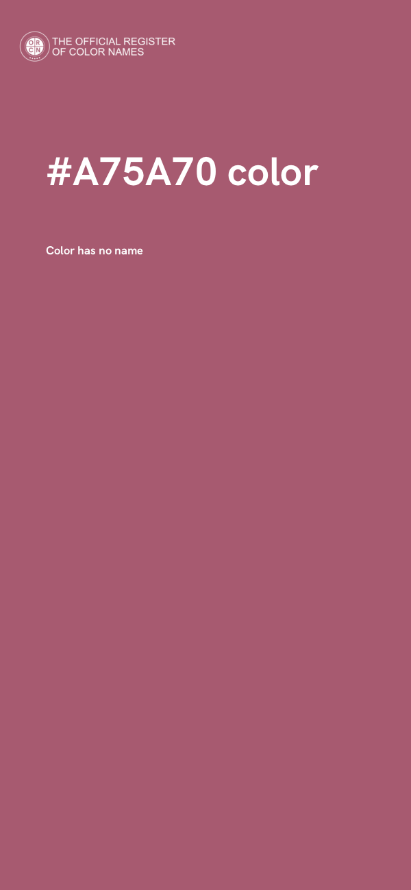 #A75A70 color image