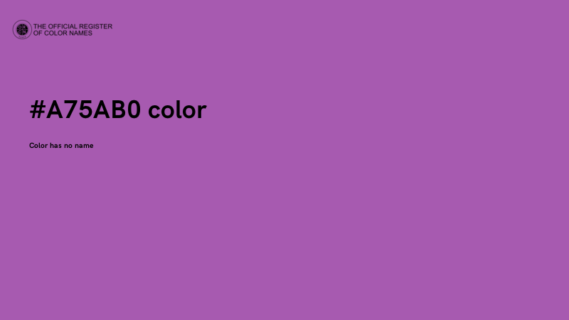 #A75AB0 color image