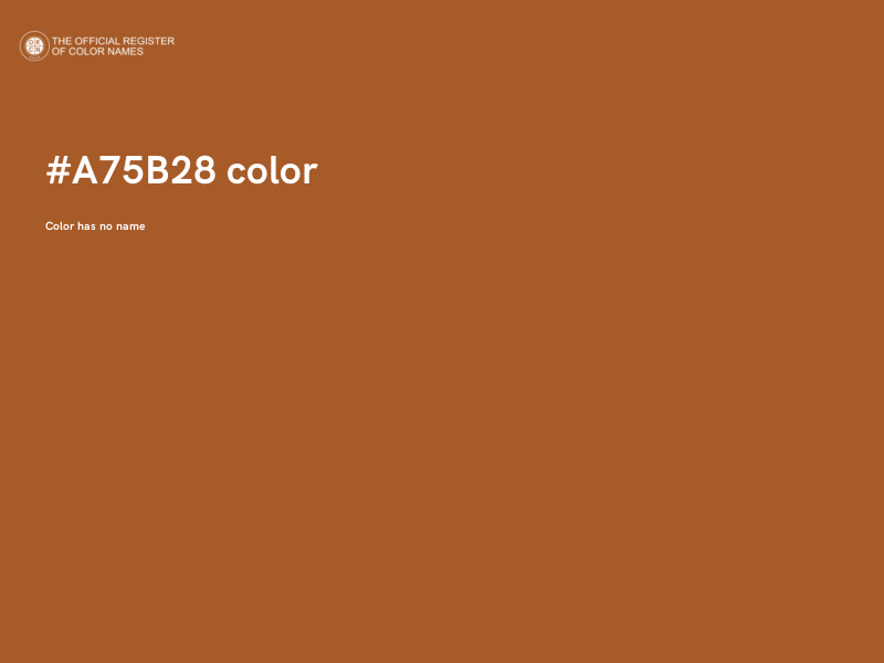 #A75B28 color image