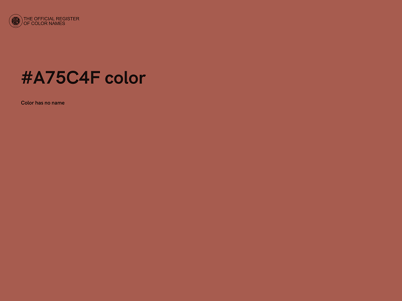 #A75C4F color image