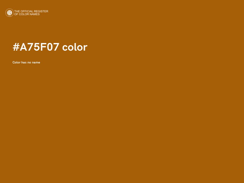 #A75F07 color image
