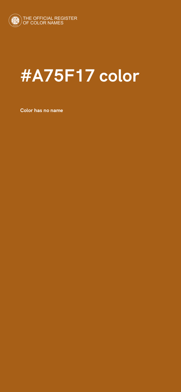 #A75F17 color image