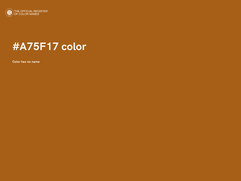 #A75F17 color image