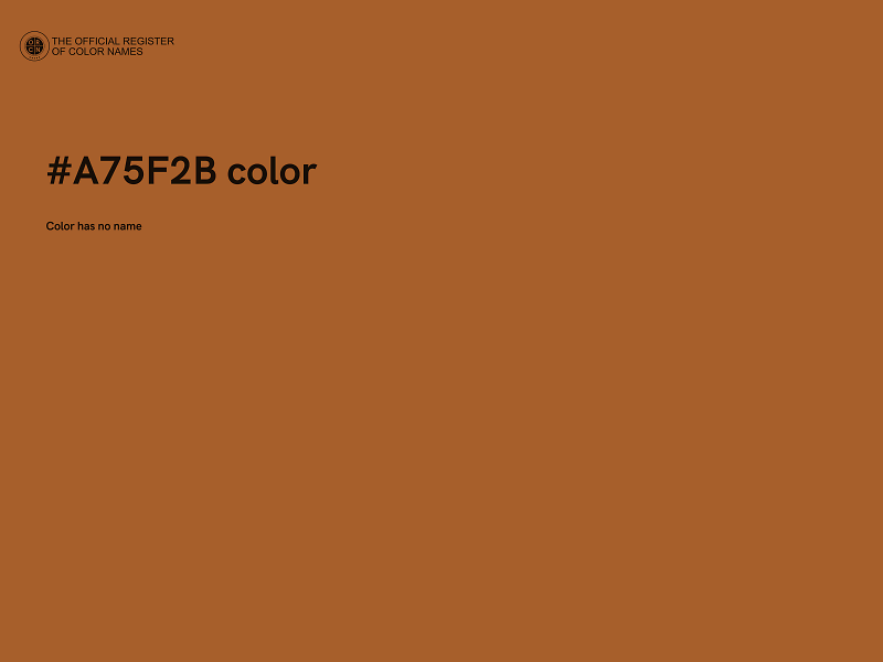 #A75F2B color image